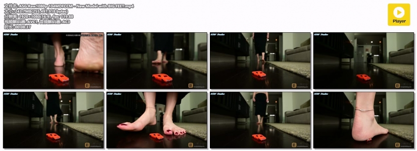 ASGFNew Model with BIG FEET! Car crush! Part 2 barefoot!